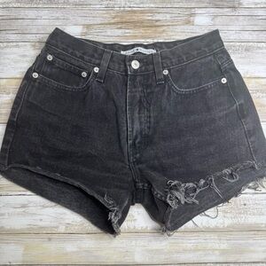 Tommy Hilfiger Black High Waist denim short